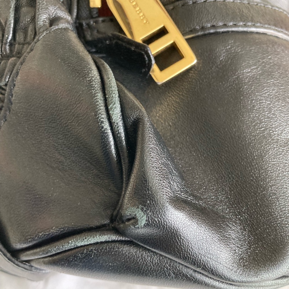 Burberry black gold buckle hardware leather bag - Picture 12 of 16